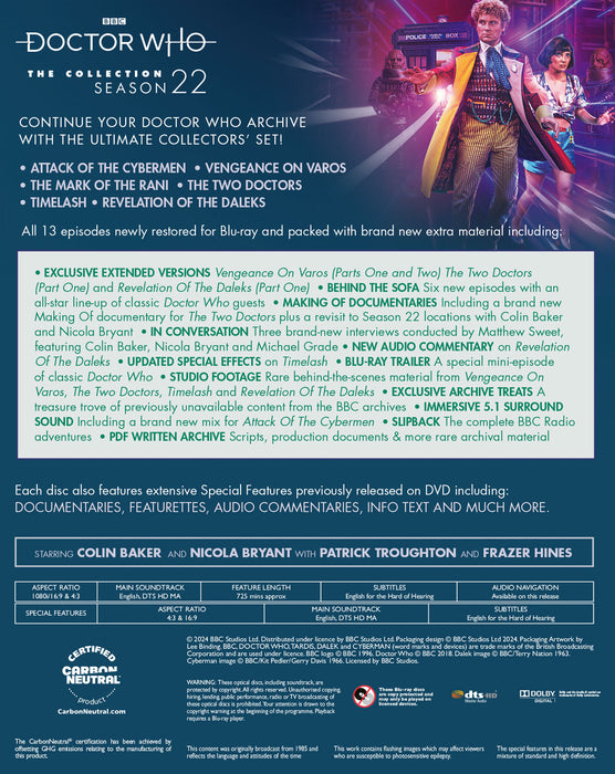 Doctor Who: Season 22 Blu-Ray