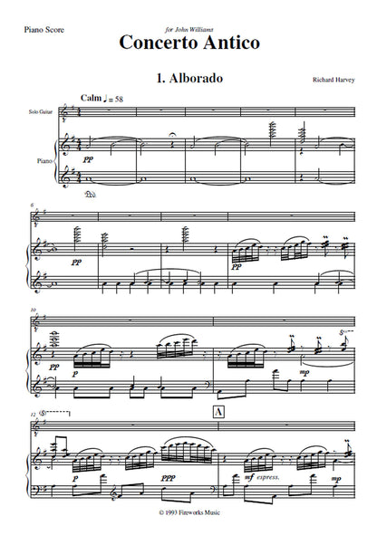 Richard Harvey: Concerto Antico - Guitar & Piano Version (Nimbus Music Publishing NMP1056