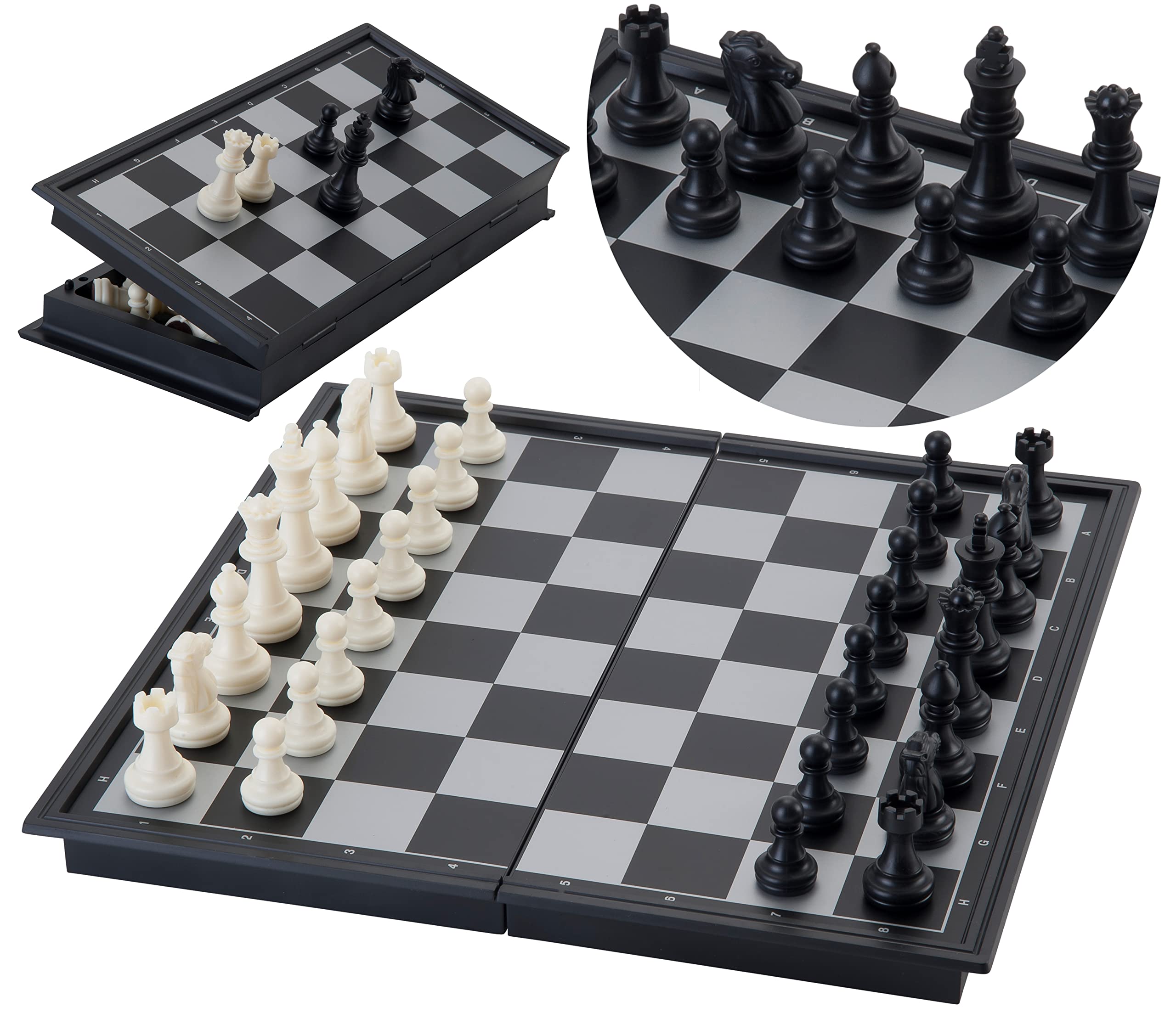 Engelhart - 200711-200712- Travel Magnetic Chess Game 16 cm / 24 cm (24 cm x 24 cm