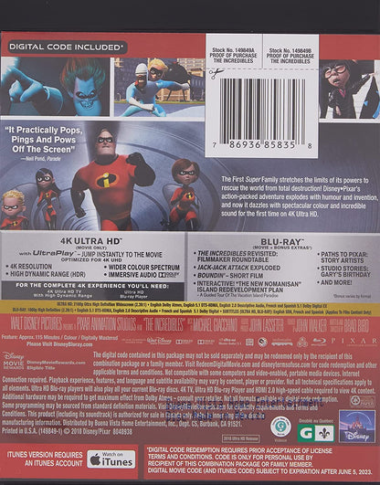 The INCREDIBLES 4K Ultra Digital Code 4K UHD