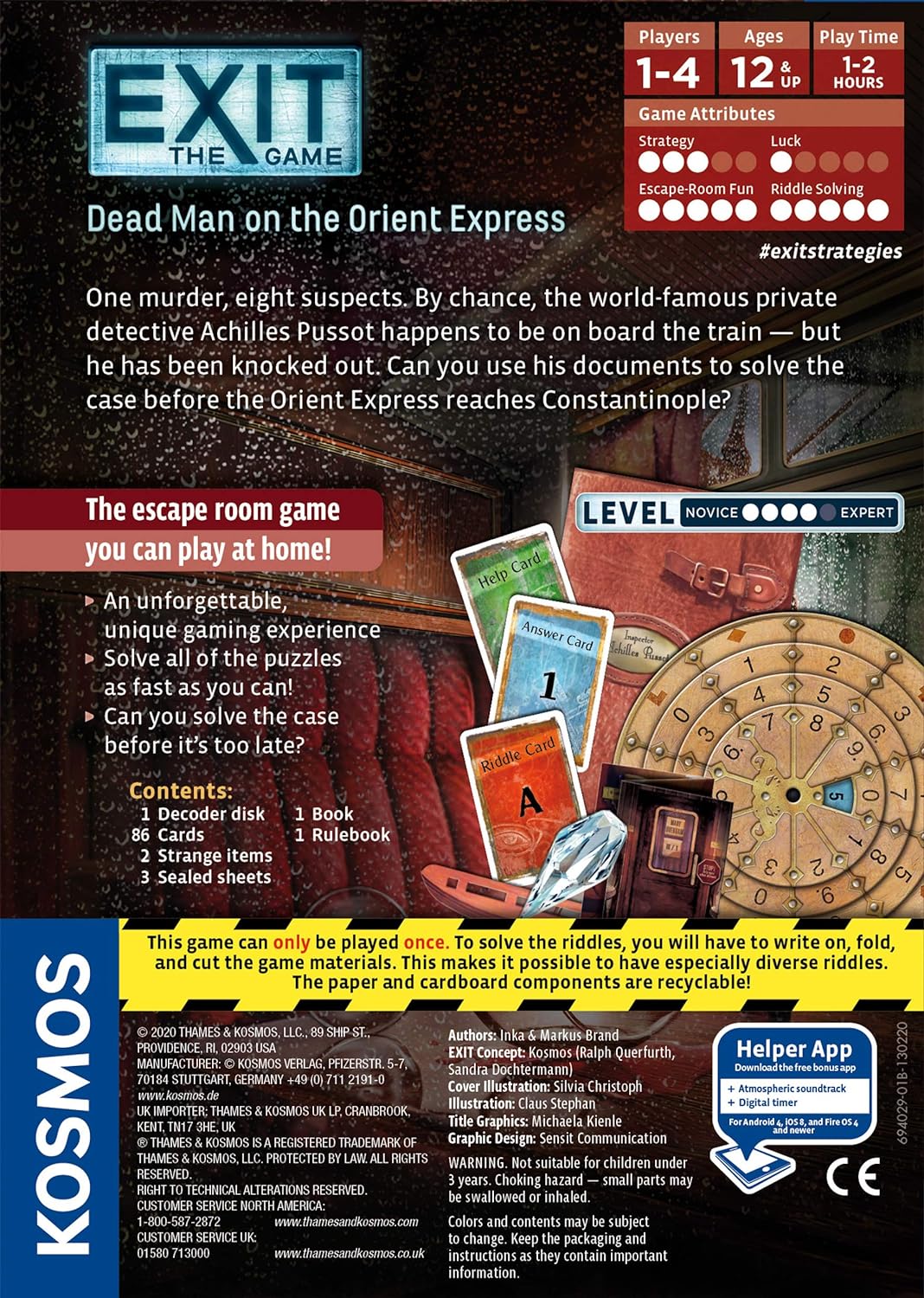 EXIT: Dead Man on The Orient Express - Escape Room Game - 1 to 4 Players - 12 and up