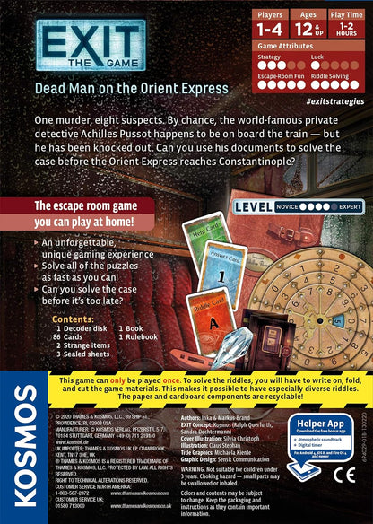 EXIT: Dead Man on The Orient Express - Escape Room Game - 1 to 4 Players - 12 and up
