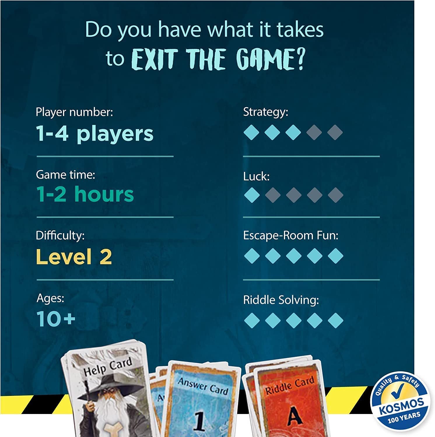 Thames & Kosmos - EXIT: The Sunken Treasure - Level: 2/5 - Unique Escape Room Game - 1-4 Players - Puzzle Solving Strategy Board Games for Adults & Kids, Ages 12+ - 694050