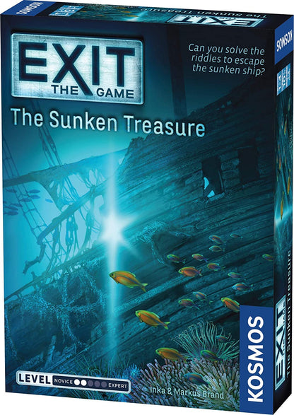 Thames & Kosmos - EXIT: The Sunken Treasure - Level: 2/5 - Unique Escape Room Game - 1-4 Players - Puzzle Solving Strategy Board Games for Adults & Kids, Ages 12+ - 694050