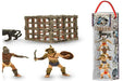 Plastoy- Gladiateurs Tubo de 6 Figuras, Dibujos Animados, Color plástico Gris (70388