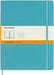 Moleskine Classic Ruled Paper Notebook, Hard Cover and Elastic Closure Journal, Color Reef Blue, Size Extra Large 19 x 25 cm, 192 Pages