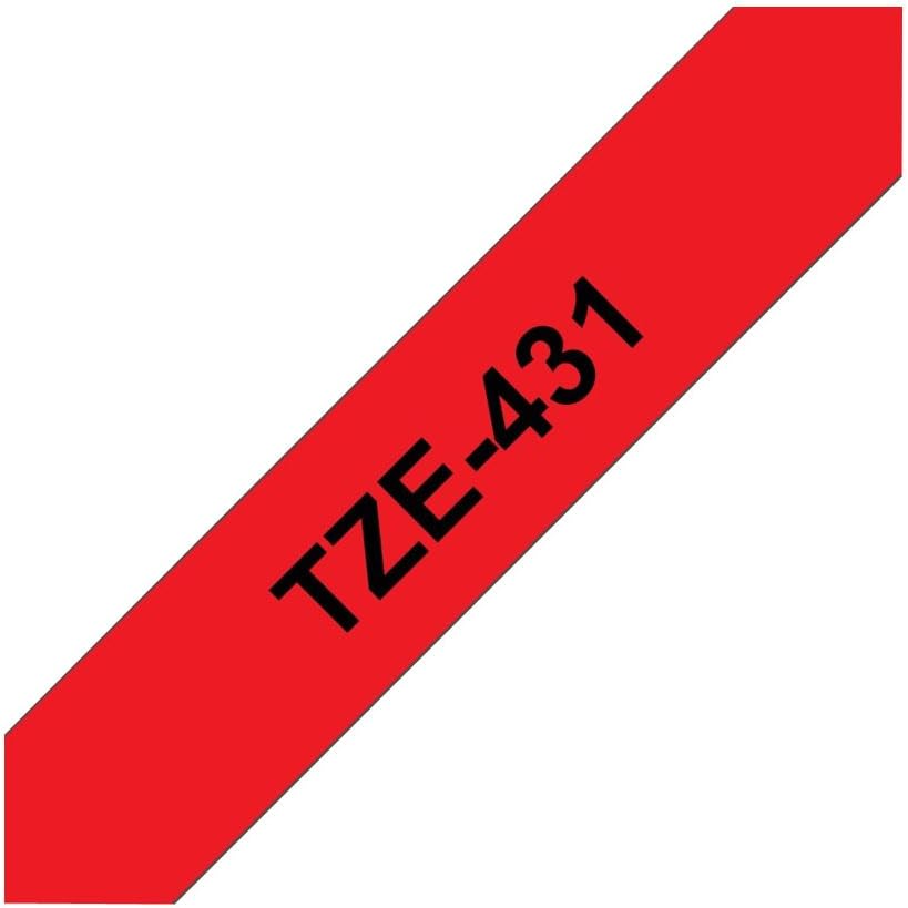 Brother TZe-431 - Black on red - Roll (1.2 cm x 8 m) 1 cassette(s) laminated tape - for Brother PT-D210, D600, H110, P750, P950, P-Touch Cube PT-P300, P-Touch Cube Pro PT-P910
