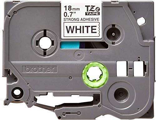 Brother TZES241 Nastro Laminato con adesivo resistente da 18 mm (8 m) Nero/Bianco