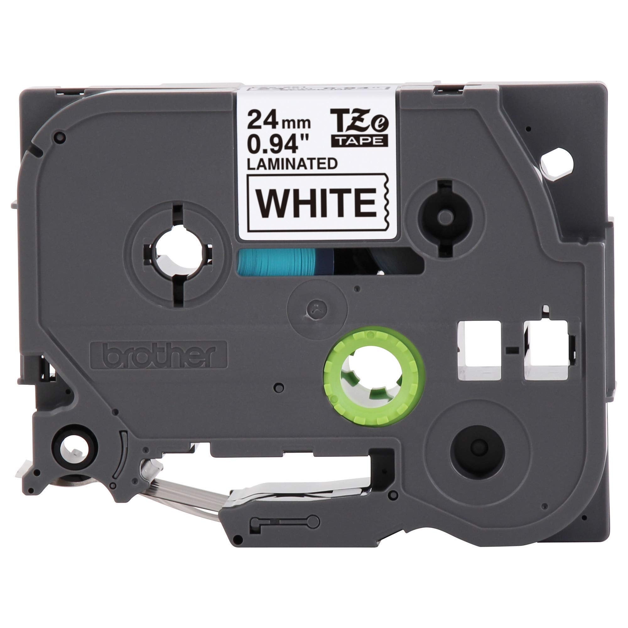 Brother Laminated Tape, Retail Packaging, 1 Inch, Black on White (TZe251