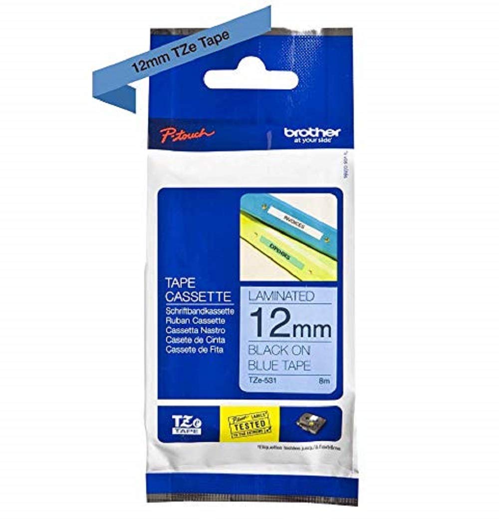 Brother labelling tape TZE-531 blue/black 12 mm