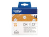Brother DK-11221 Label Roll, Square Labels, Black on White, 1000 Labels, 23mm (W) x 23mm (L), Brother Genuine Supplies