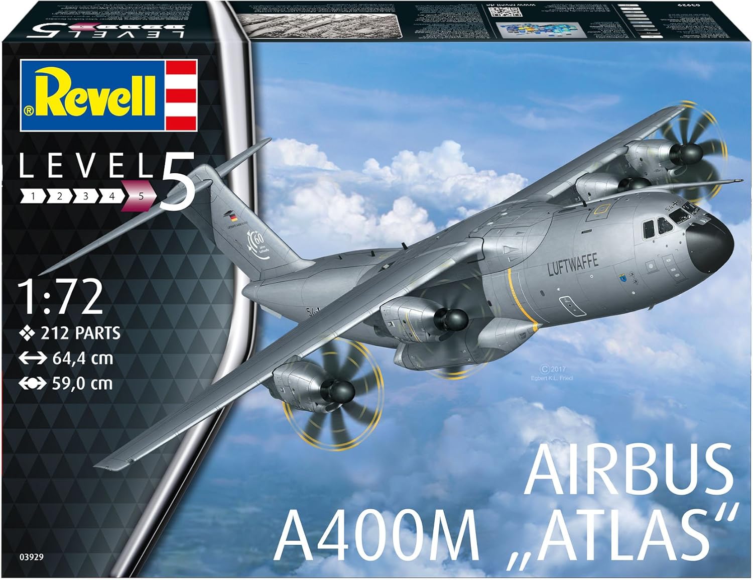Revell 03929 Airbus A400M "ATLAS" 1:72 Scale Unbuilt/Unpainted Plastic Model Kit