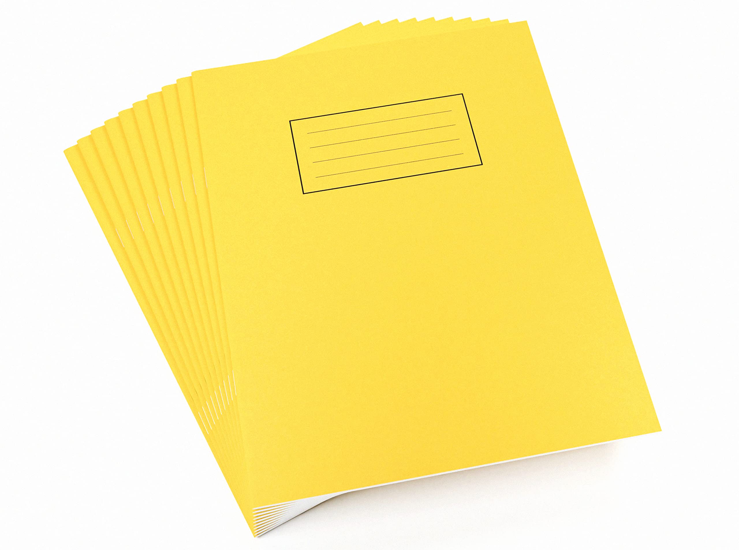 Silvine Exercise Book 229 x 178mm Ruled with Margin Yellow (10 Pack