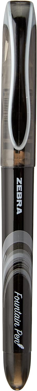 Zebra Pen Fuente Disposable Fountain Pen, 0.6mm Point, Black Ink, 12-Pack 69481