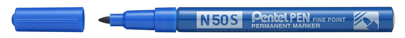 Pentel N50S-C Bullet Tip Permanent Marker - Blue (Pack of 12
