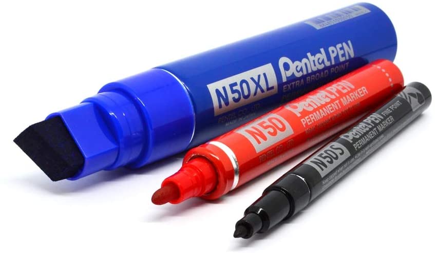 Pentel N50S-D Bullet Tip Permanent Marker - Green (Pack of 12