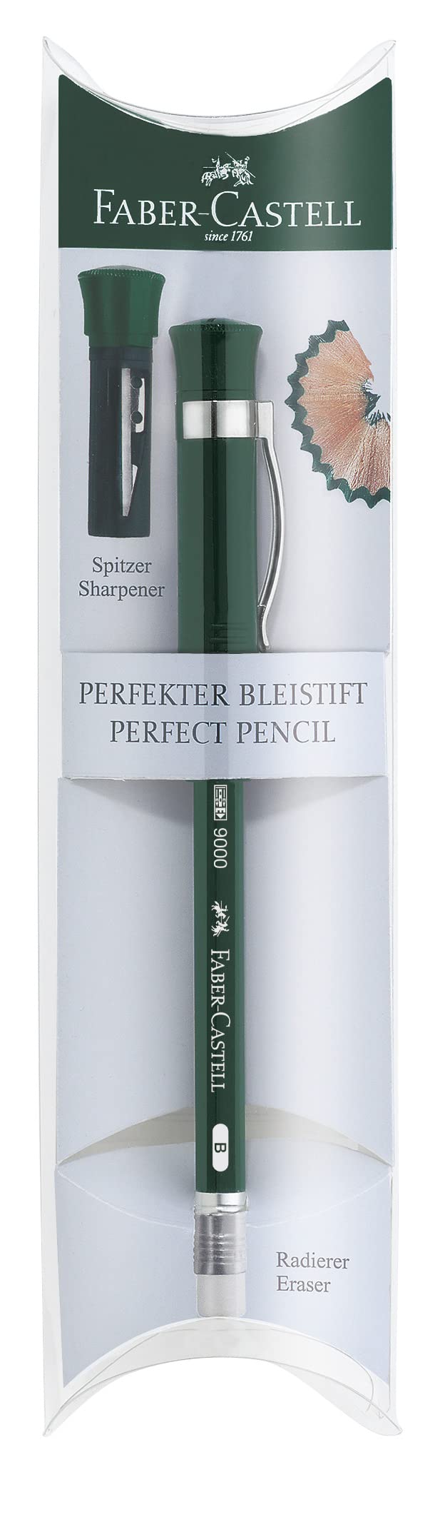 Faber-Castell Castell 9000 Perfect Pencil in Gift Box, Green