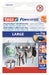 tesa Powerstrips Large, Self-Adhesive Strips - Double-Sided Strips Suitable for Flat and Smooth Surfaces - Holds Objects up to 2 kg - Pack of