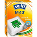 Swirl M 40 high performance, longer lasting Vacuum Cleaner Bags, For Miele Vacuum Cleaners, Pack of 4 Bags + 1 Anti-Allergen Filter M40 EcoPor Vacuum cleaner bags