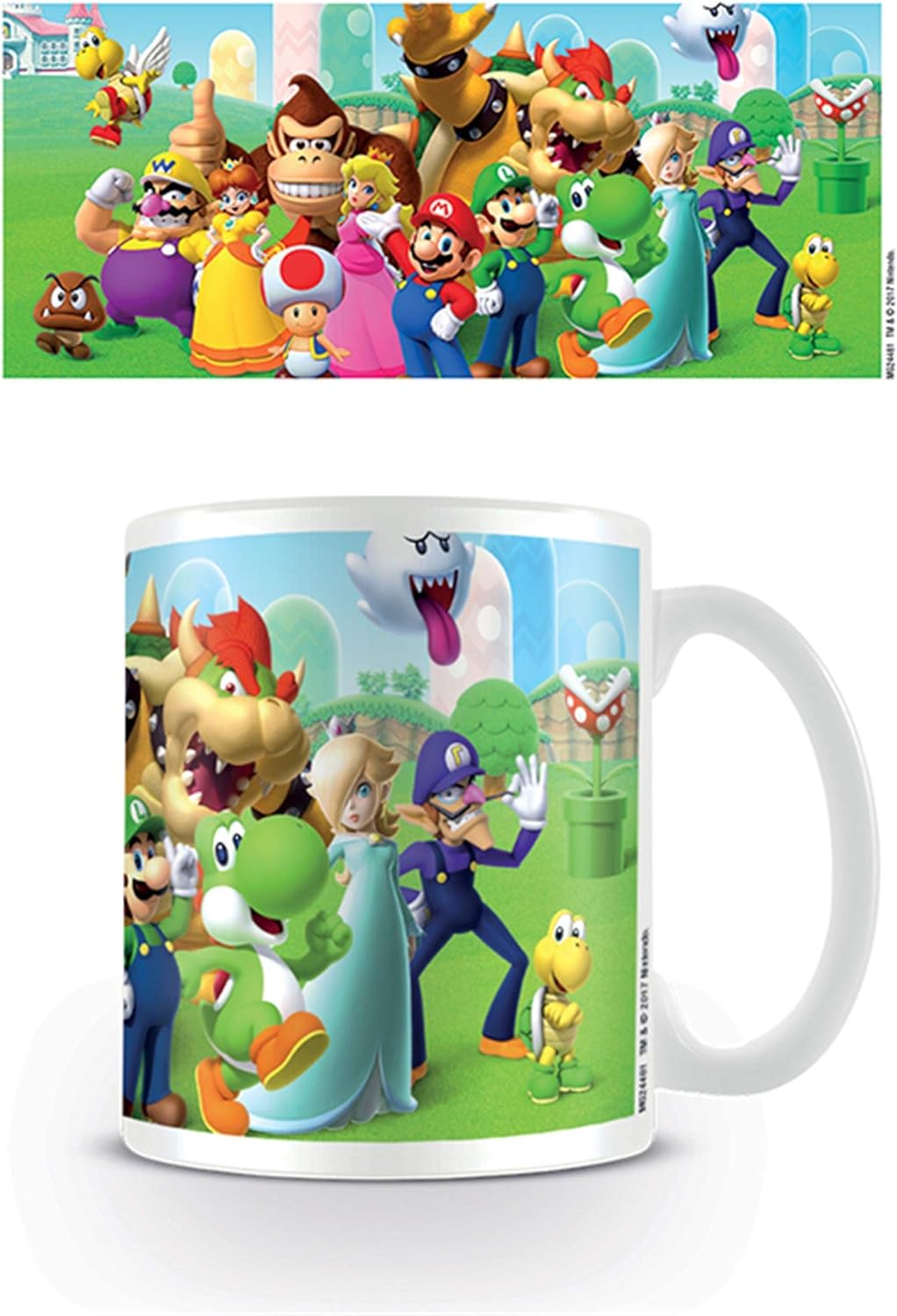 Nintendo Super Mario Mushroom Kingdom Ceramic Mug Kaffeetassen, Acrylic, Mehrfarbig, 1 Stück (1er Pack