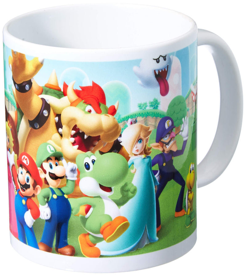 Nintendo Super Mario Mushroom Kingdom Ceramic Mug Kaffeetassen, Acrylic, Mehrfarbig, 1 Stück (1er Pack