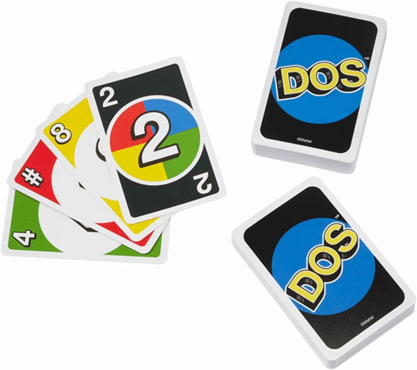 Mattel Games DOS, Uno Card Game, Mattel Games, Family card game, FRM36 2022