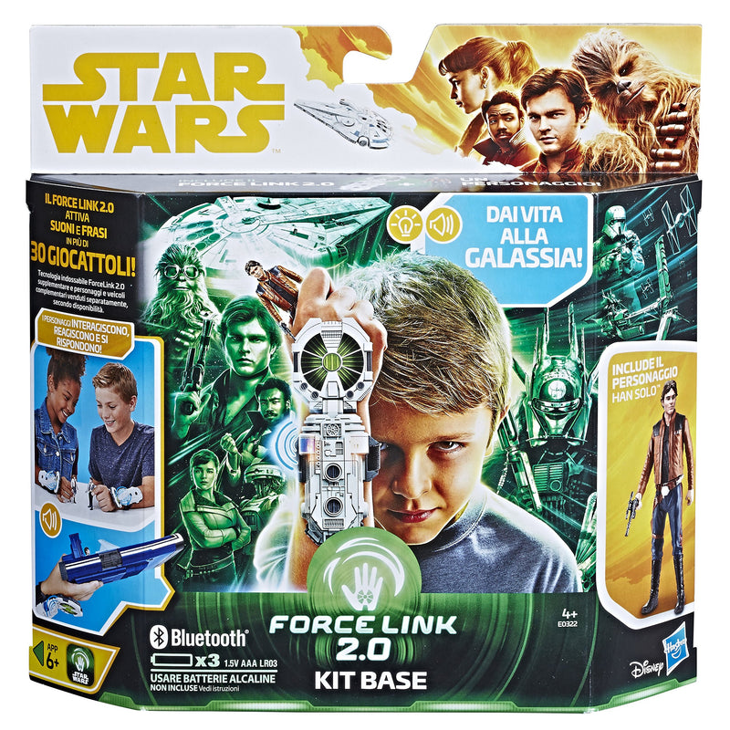 Star Wars Hasbro Kit Base Starter Set con Han Solo (Force Link 2.0), Multi-Colour, E0322103 (Lingua Italiano
