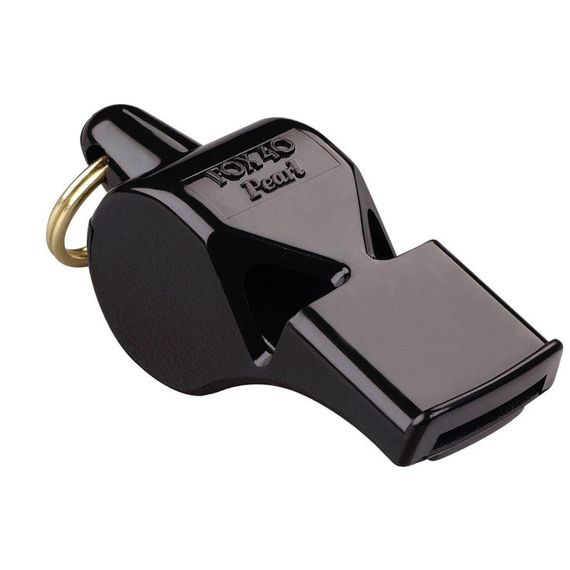 Fox 40 Pearl Official Whistle and Strap Black Black