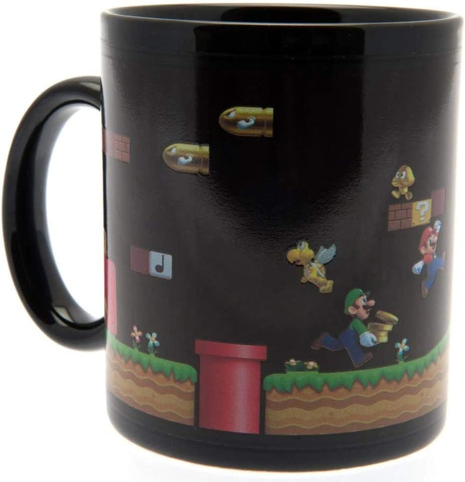 Pyramid International Super Mario Heat Change Mug in Presentation Gift Box (Gold Coin Rush Design) 11oz Ceramic Mug - Official Merchandise