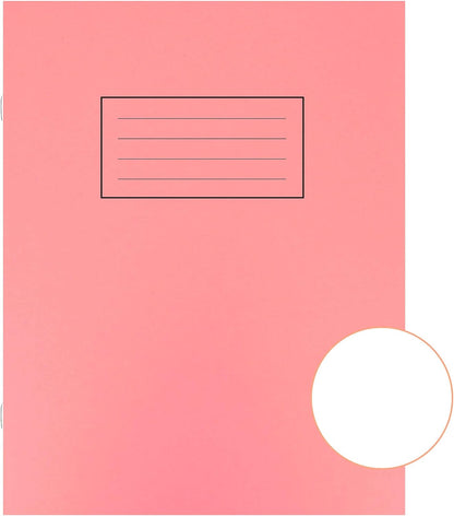 Silvine Exercise Book Plain 229x178mm Pink (Pack of 10