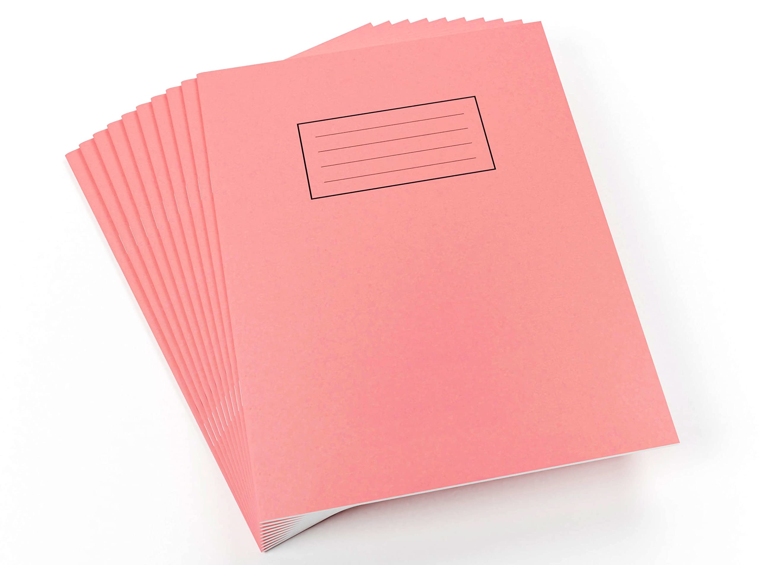 Silvine Exercise Book Plain 229x178mm Pink (Pack of 10