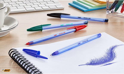 BIC Cristal Soft Ballpoint Pens Non-Retractable Blue Box of 50