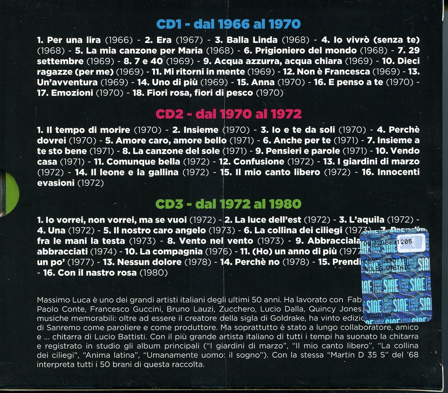 Le 50 Più Belle Canzoni Di Lucio Battisti
