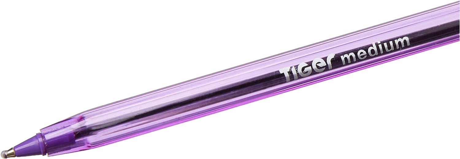 Tiger Stationery 301949 Ultra-Glide Ballpoint Pen - Purple (Pack of 50