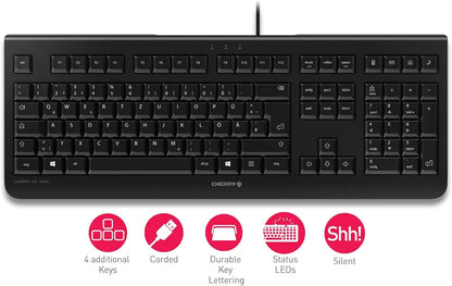 CHERRY KC 1000 JK-0800GB-2 USB Wire Keyboard, QWERTZ
