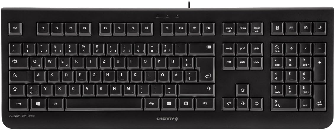 CHERRY KC 1000 JK-0800GB-2 USB Wire Keyboard, QWERTZ