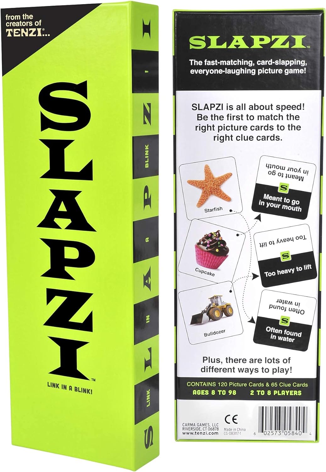 Carma Games | Slapzi | Party Card Game | Ages 8+ | 2-8 Players | 10 Minutes Playing Time