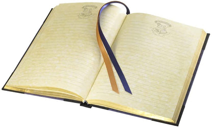 The Noble Collection Harry Potter Hogwarts Journal - 9.75in (25cm) Hardbound Lined with Gilded Edges and Die Cast Enameled Crest - Officially Licensed Film Set Movie Props Gifts