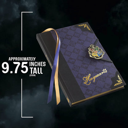 The Noble Collection Harry Potter Hogwarts Journal - 9.75in (25cm) Hardbound Lined with Gilded Edges and Die Cast Enameled Crest - Officially Licensed Film Set Movie Props Gifts