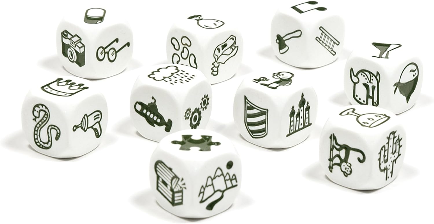 Rory's Story Cubes Voyages | Storytelling Game for Kids and Adults | Fun Family Game | Creative Kids Game | Ages 6 and up | 1+ Players | Average Playtime 10 Minutes | Made by Zygomatic