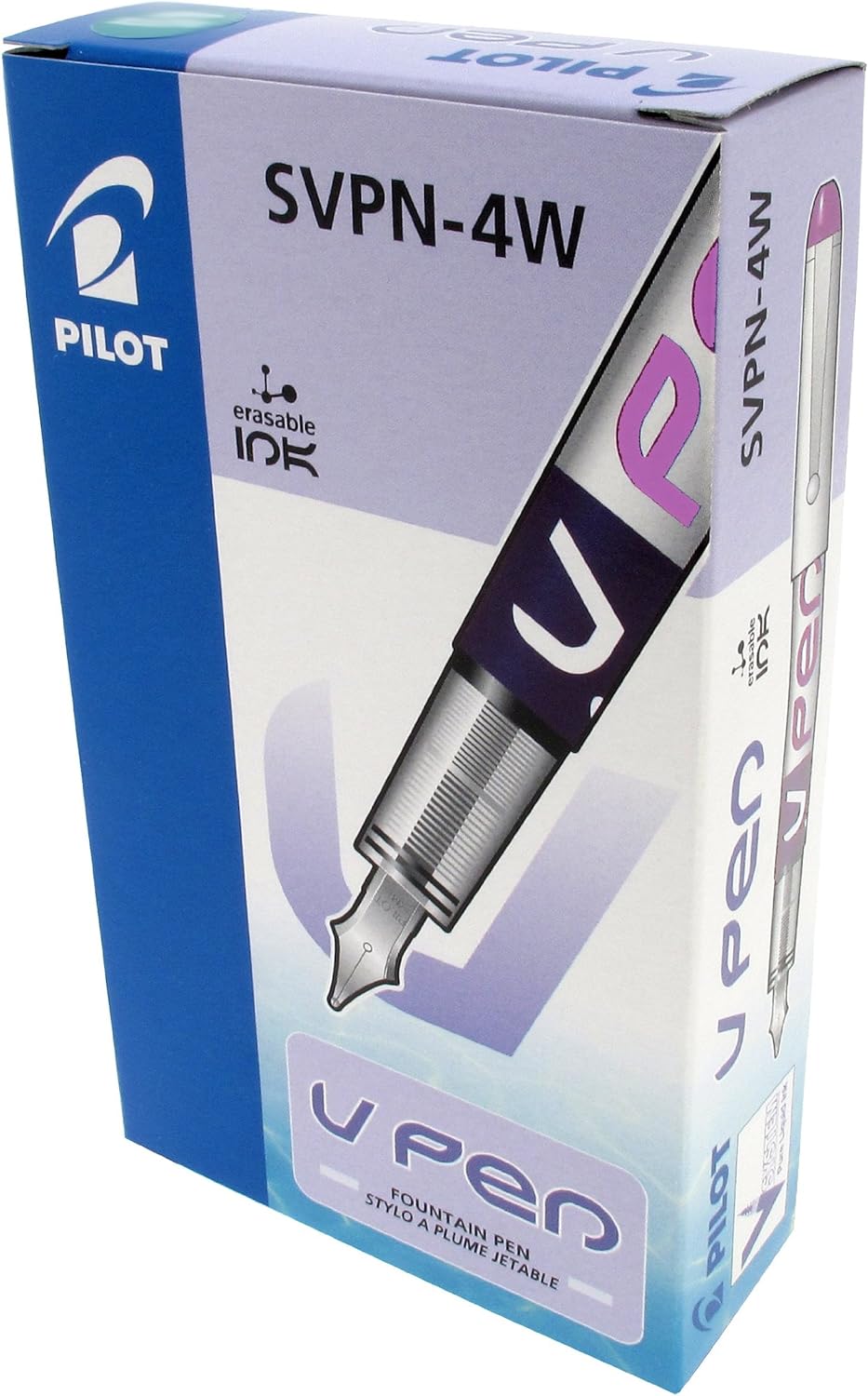 Pilot V-Pen - Pluma estilográfica borrable, 12 unidades), color