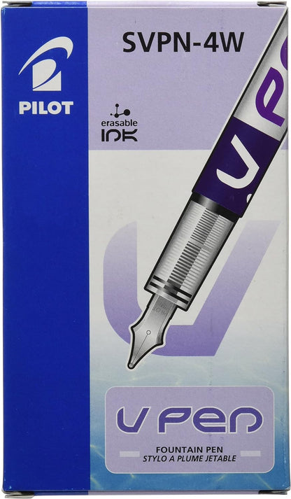 Pilot V-Pen - Pluma estilográfica borrable, 12 unidades), color
