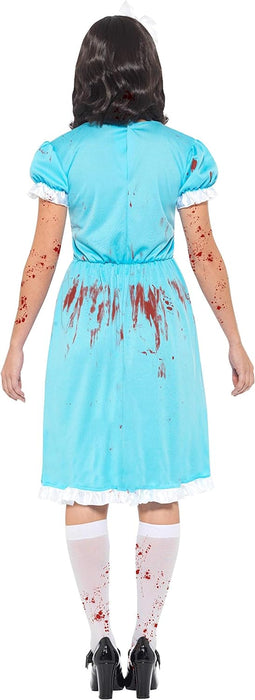 Smiffys Bloody Murderous Twin Costume, Blue with Dress, Socks & Headband, Halloween Adult Fancy Dress, Halloween Dress Up Costumes