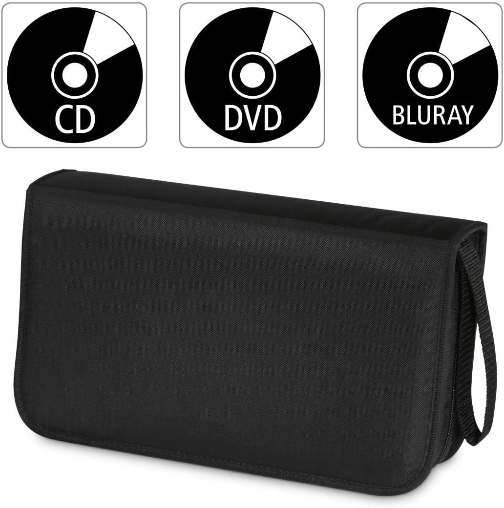 Hama CD/DVD/Blu-ray Wallet for 80 Discs, black