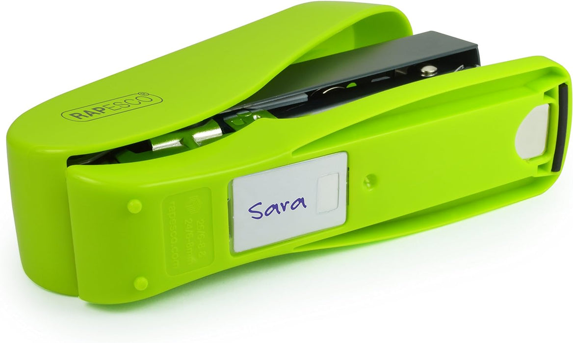 Rapesco 1470 Luna Less Effort Stapler with 2000 Staples, 50 Sheet Capacity, Green