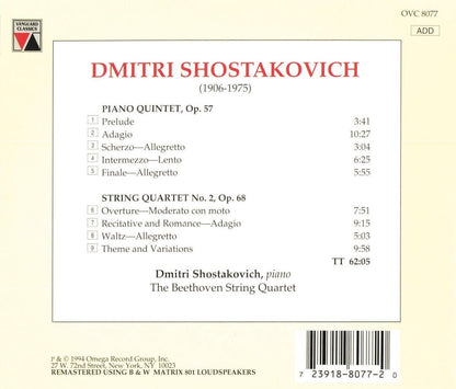 Shostakovich Piano Quintet String Quartet No 2