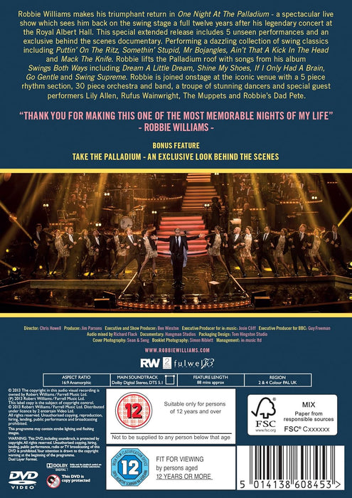 Robbie Williams: One Night At The Palladium