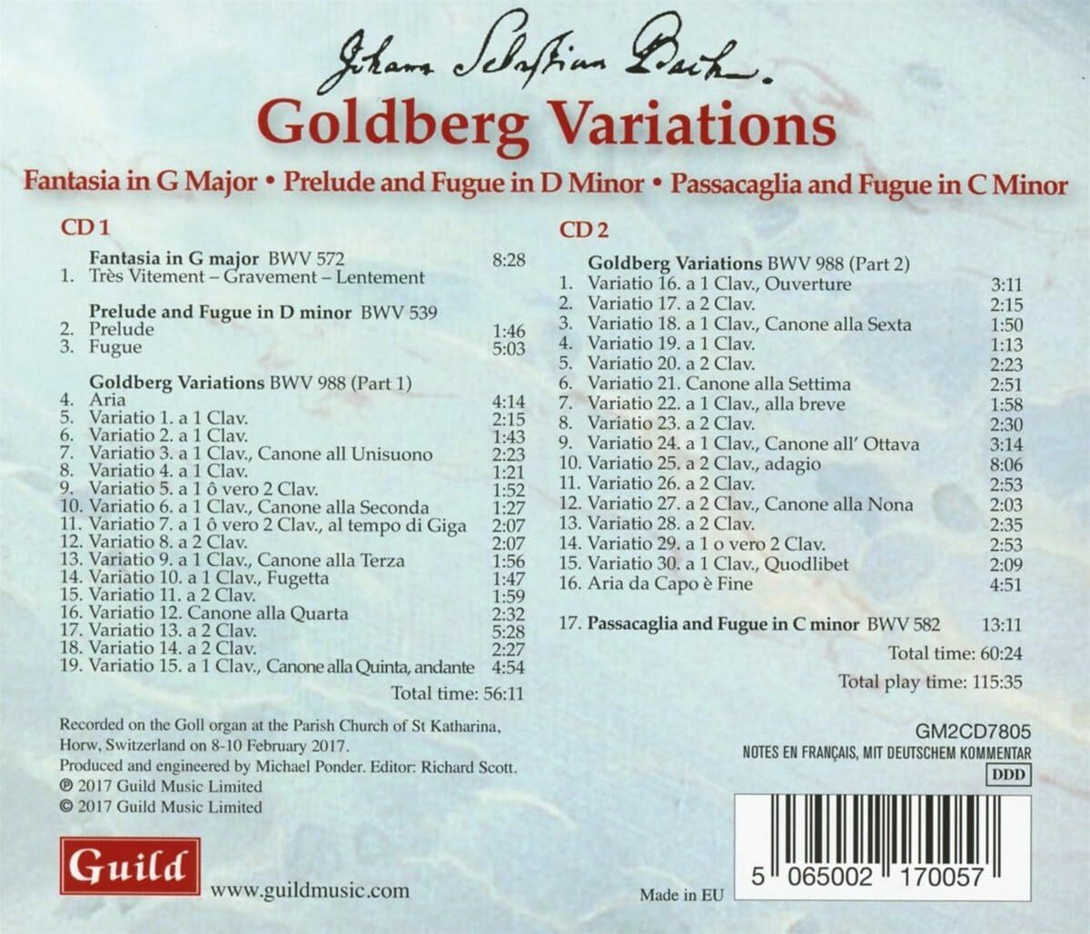 Johann Sebastian Bach: Goldberg Variations