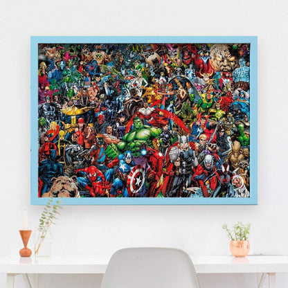 Clementoni 39411 Marvel Universe – 1000 Teile, Impossible Puzzle, Geschicklichkeitsspiel für die ganze Familie, farbenfrohes Legespiel, ideal als Geschenk, Erwachsenenpuzzle ab 14 Jahren