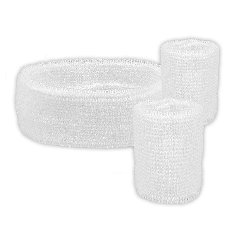 Boland - Fasce per il sudore, 1 fascia e 2 braccialetti, taglia unica, sport, accessorio, anni '80, tuta, tennista, costume, festa a tema, carnevale